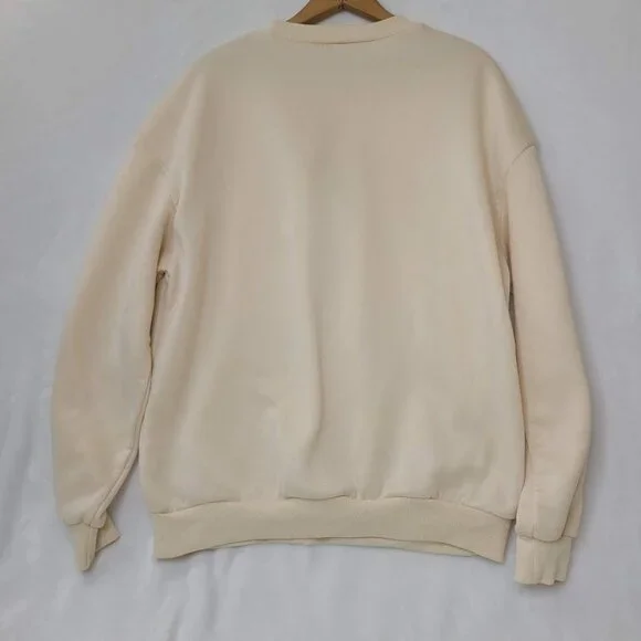 Shein Howdy Dachshund Crewneck Sweatshirt XL Beige Puppy Dog Cowboy - Picture 3 of 10